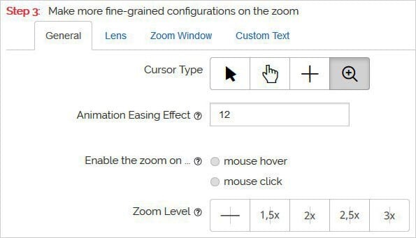 تنظیمات زوم ذره بینی تصاویر در پلاگین WP Image Zoom تنظیمات زوم تصویر در پلاگین WP Image Zoom